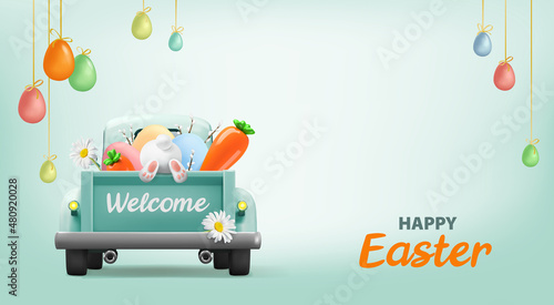 Canvas Print Happy Easter holiday