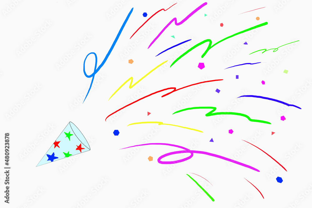 Naklejka premium パーティクラッカー