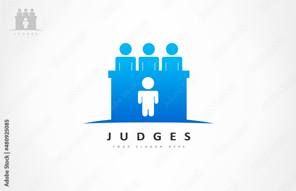 judge logo vector design people judge logo vector design people