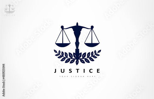 Scales of justice logo vector design
