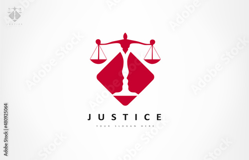 Scales of justice logo vector design