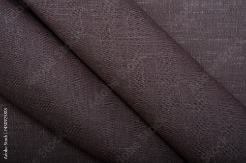Linen texture, brown cloth background