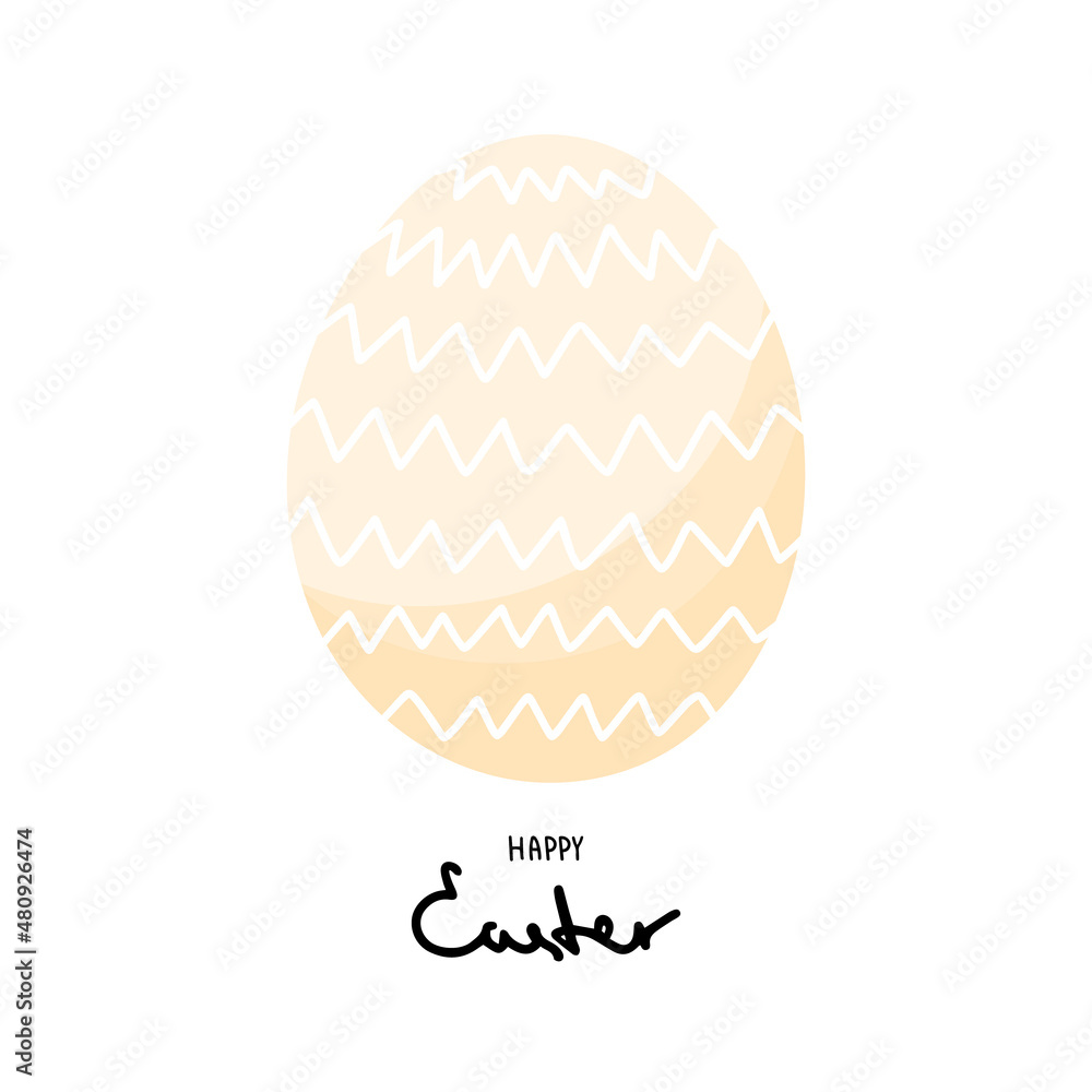 Easter eggs composition hand drawn on white background and with the text Happy Easter Easter eggs composition hand drawn on white background and with the text Happy Easter