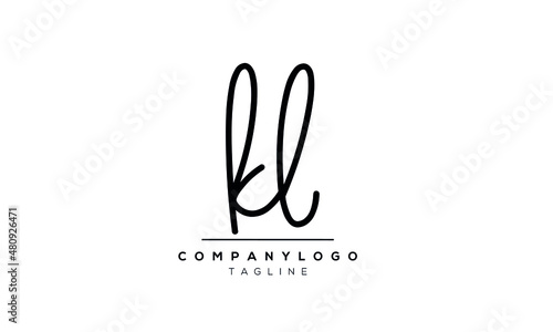 Abstract Letter Vector Logo Design Template kl lk k l. photo