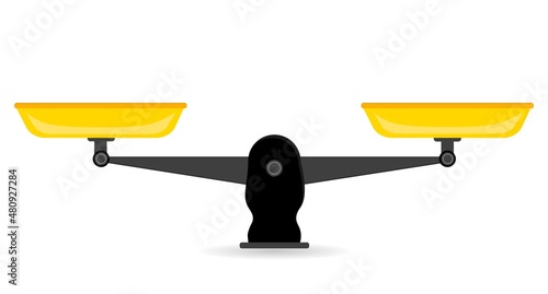 Scale . Tool for measuring weight. Bright isolated Libra icon. vector illustration.
