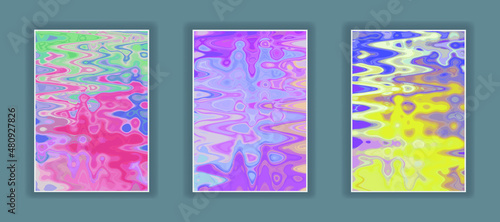 Abstract Color flow gradient background. Liquid marble art texture. Flow inks in water style