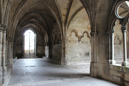 cloister of the saint-etienne cathedral in toul  france  