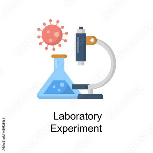 Laboratory Experiment vector Flat Icon Design illustration. Educational Technology Symbol on White background EPS 10 File
