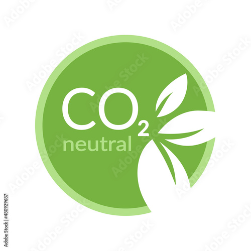 CO2 neutral stamp - carbon emissions free