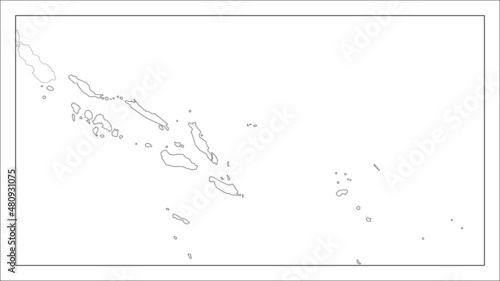 ソロモン諸島の地図です。