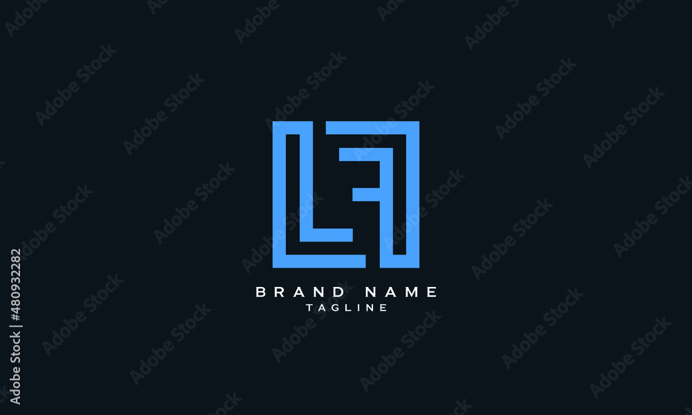 LF, FL, Abstract initial monogram letter alphabet logo design LF, FL, Abstract initial monogram letter alphabet logo design