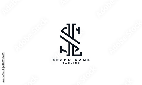 SL, LS, Abstract initial monogram letter alphabet logo design