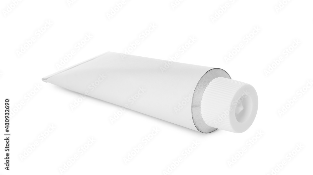 Blank tube of ointment isolated on white Blank tube of ointment isolated on white