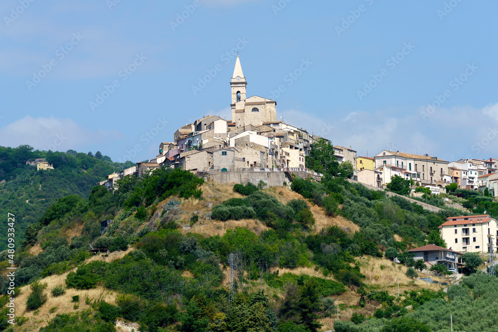 Landscape in Campobasso province, Molise, Italy. View of Guardialfiera
