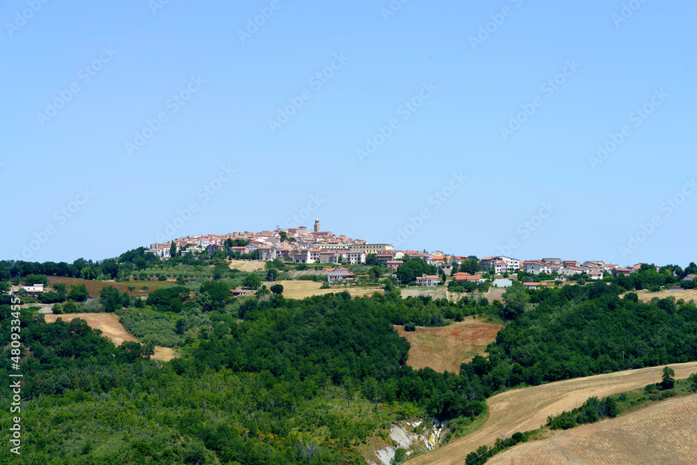 Landscape in Campobasso province, Molise, Italy. View of Palata