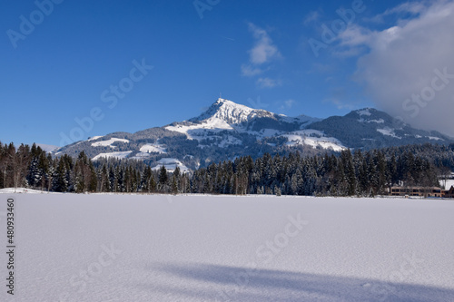 snow covered mountains
