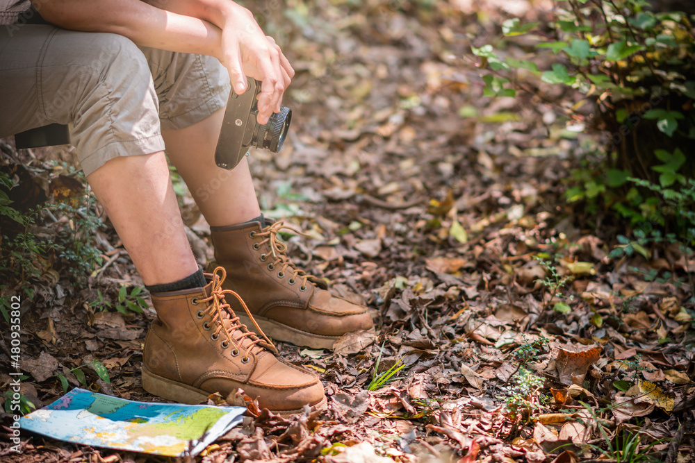 Hiker woman attractive traveler adventure wilderness. Hiker woman attractive traveler adventure wilderness.