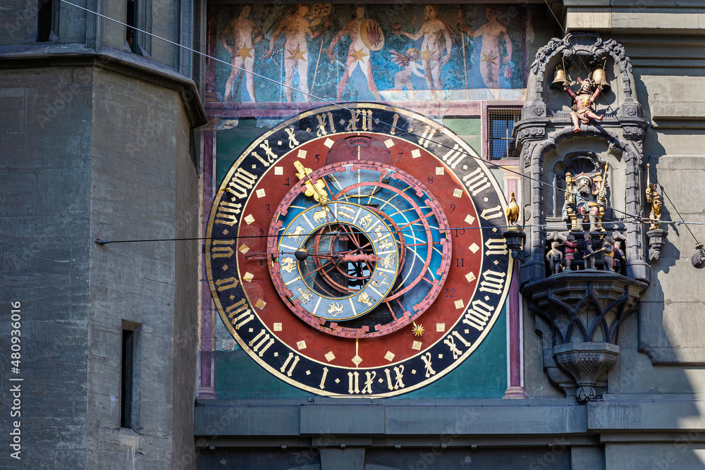 The Zeitglockenturm, or Clock Tower, is one of the best known symbols of the city of Bern. The clock marks the time, day, month and the position of the Zodiac in relation to the Earth.