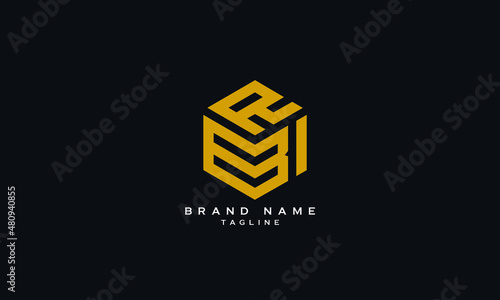 BRI, IRB, RIB, BIR, MRI, MIR, RIM, Abstract initial monogram letter alphabet logo design