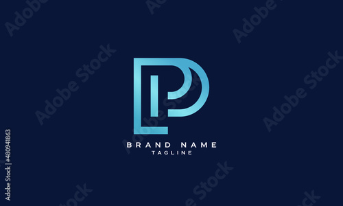 LP, PL, P, PP, Abstract initial monogram letter alphabet logo design