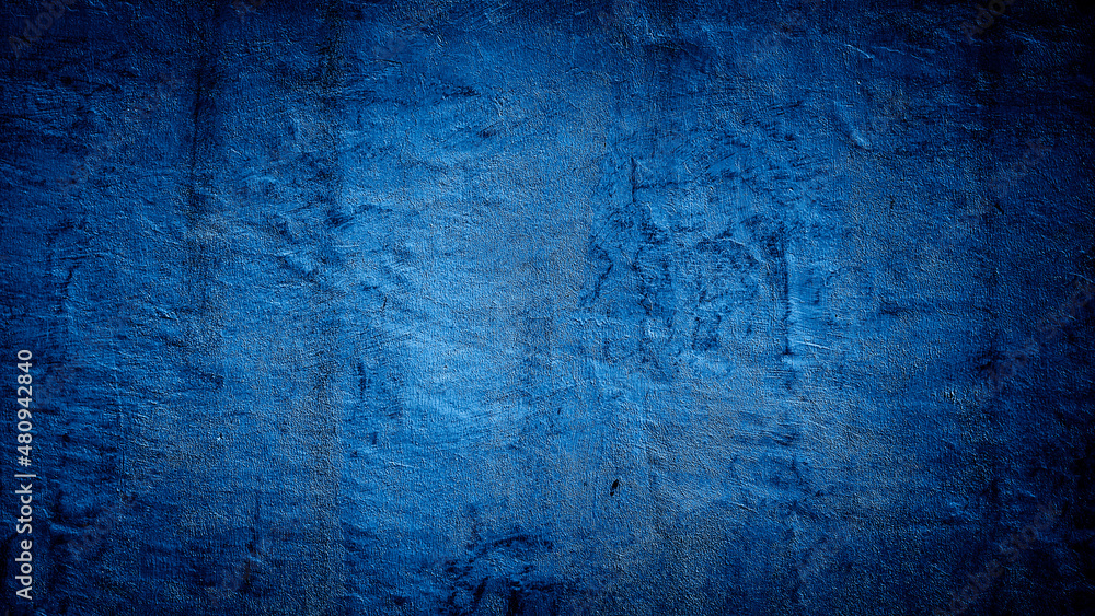 Obraz premium old blue dark abstract cement concrete wall texture background