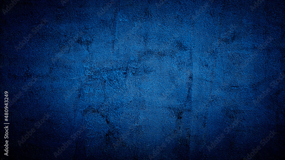 Obraz premium old blue dark abstract cement concrete wall texture background
