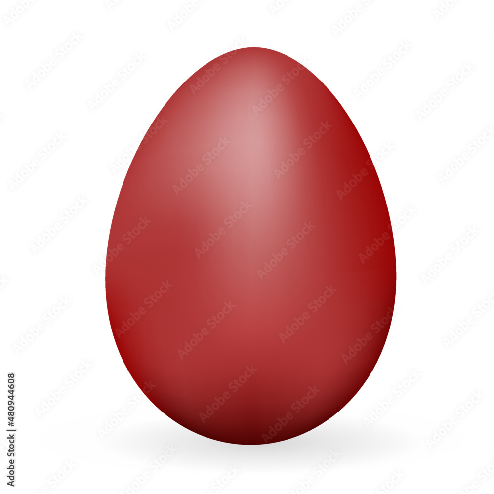 Red easter egg. Vector Easter red egg on white background. Red easter egg. Vector Easter red egg on white background.