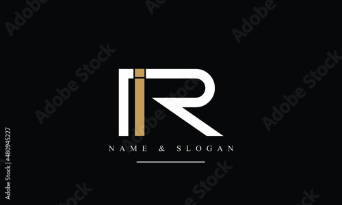 RI, IR, R, I abstract letters logo monogram