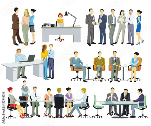 Beratung im Team, Geschäftliche Besprechung illustration