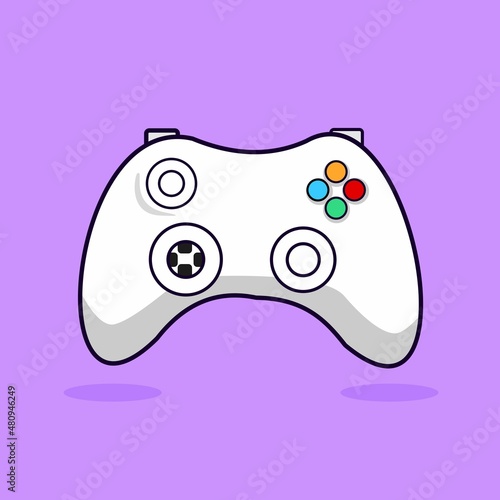 Joystick game. sports technology flat cartoon style