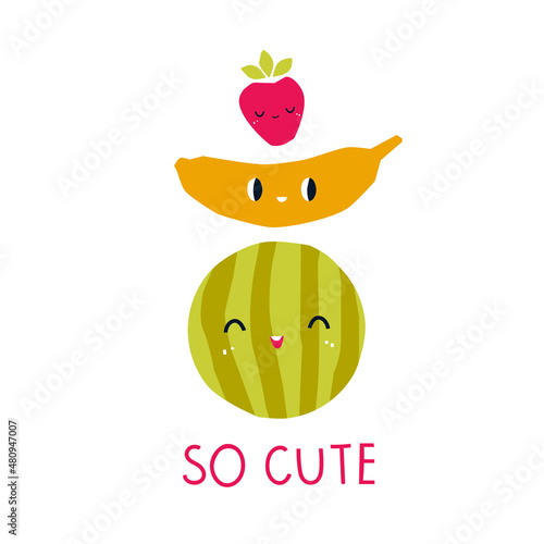 Cute fruit print baby
