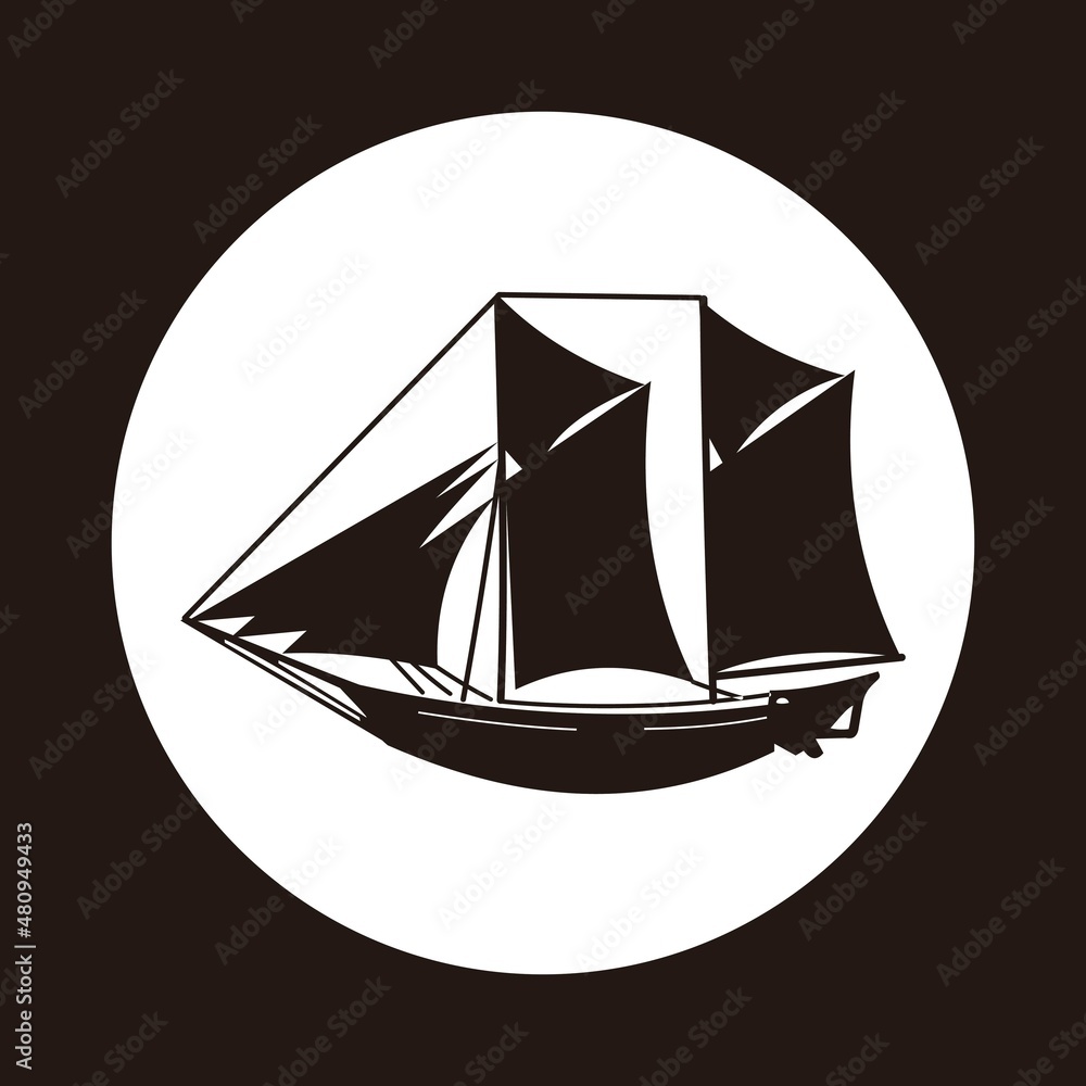 sailing boat illustration vector design sailing boat illustration vector design