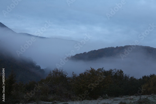 fog over the mountains