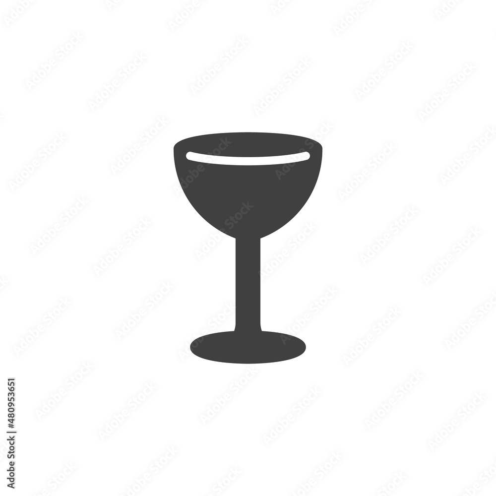 Champagne coupe glass vector icon
