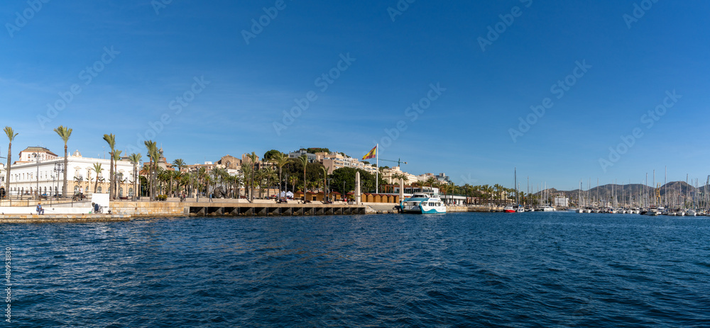 the Cartagena marina and port with many boats