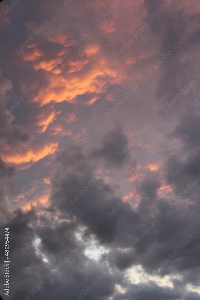 colorful sunset in the clouds