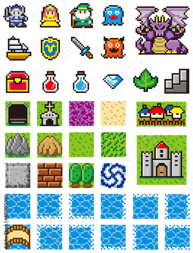 RPG風ドット絵　素材