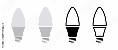 lamp bulb idea icon. vector design isolated on white background.