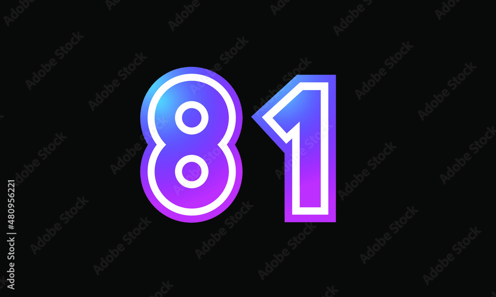 81 New Number Metaverse Color Purple Business