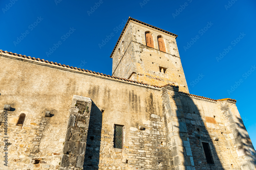 The Saint-Just de Valcabrère basilica is a Romanesque building from the 11th and 12th centuries, in Valcabrère, Haute Garonne, Occitanie, France