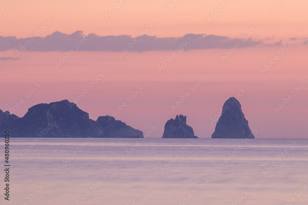 medes islands at sunrise from pals beach