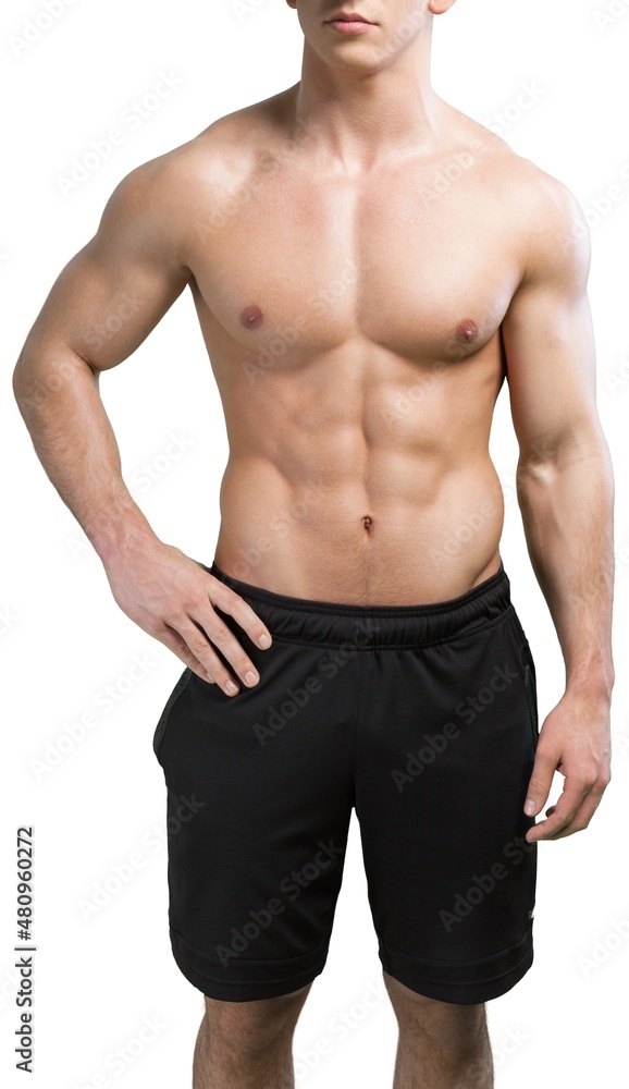A man with a beautiful pumped-up body with big muscles A man with a beautiful pumped-up body with big muscles