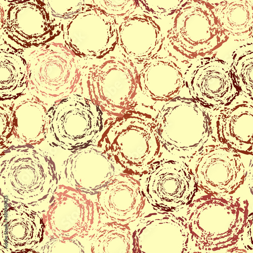 Foto Seamless pattern, roundish abstract prints