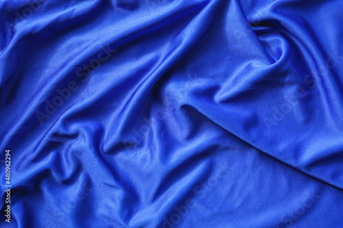 Blue cloth texture can be use as background