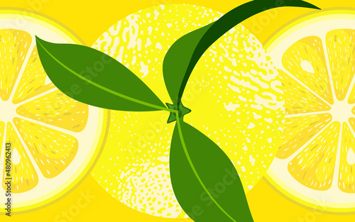 Yellow lemon wallpaper wall mural