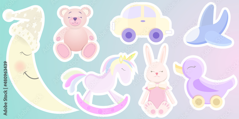 stickers with toys for babies