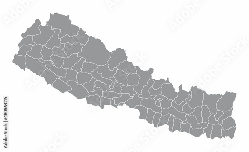 Nepal administrative map