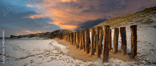 Plage de Berck sur mer enneigée