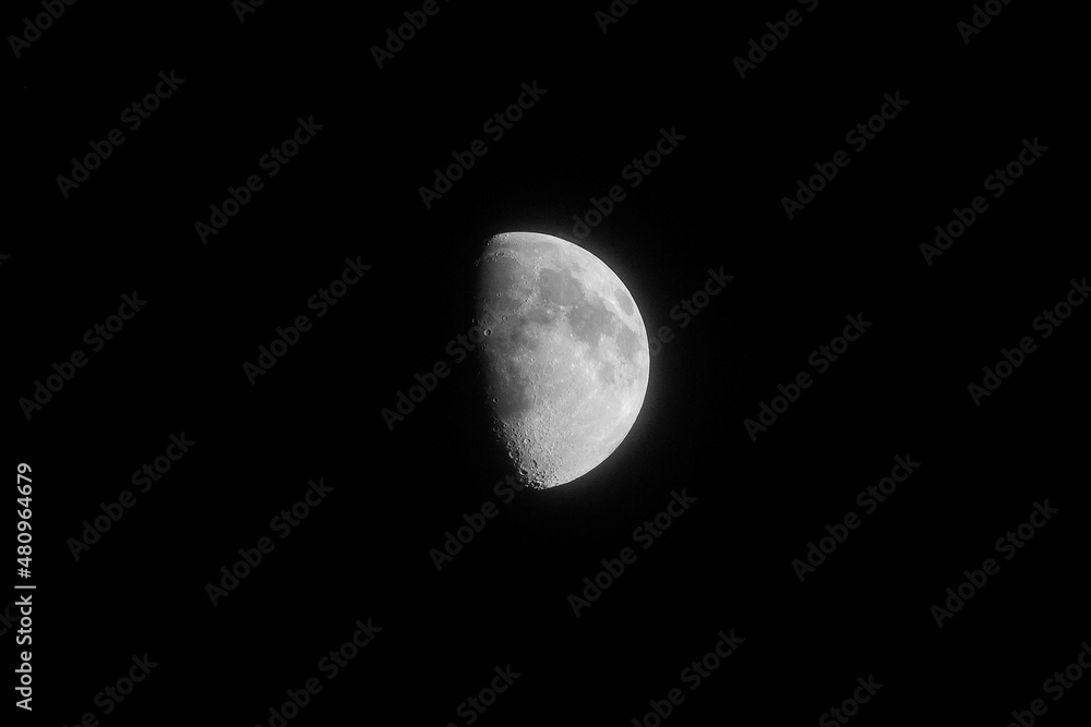 Waxing gibbous moon phase. Solar system nightsky photography. Waxing gibbous moon phase. Solar system nightsky photography.