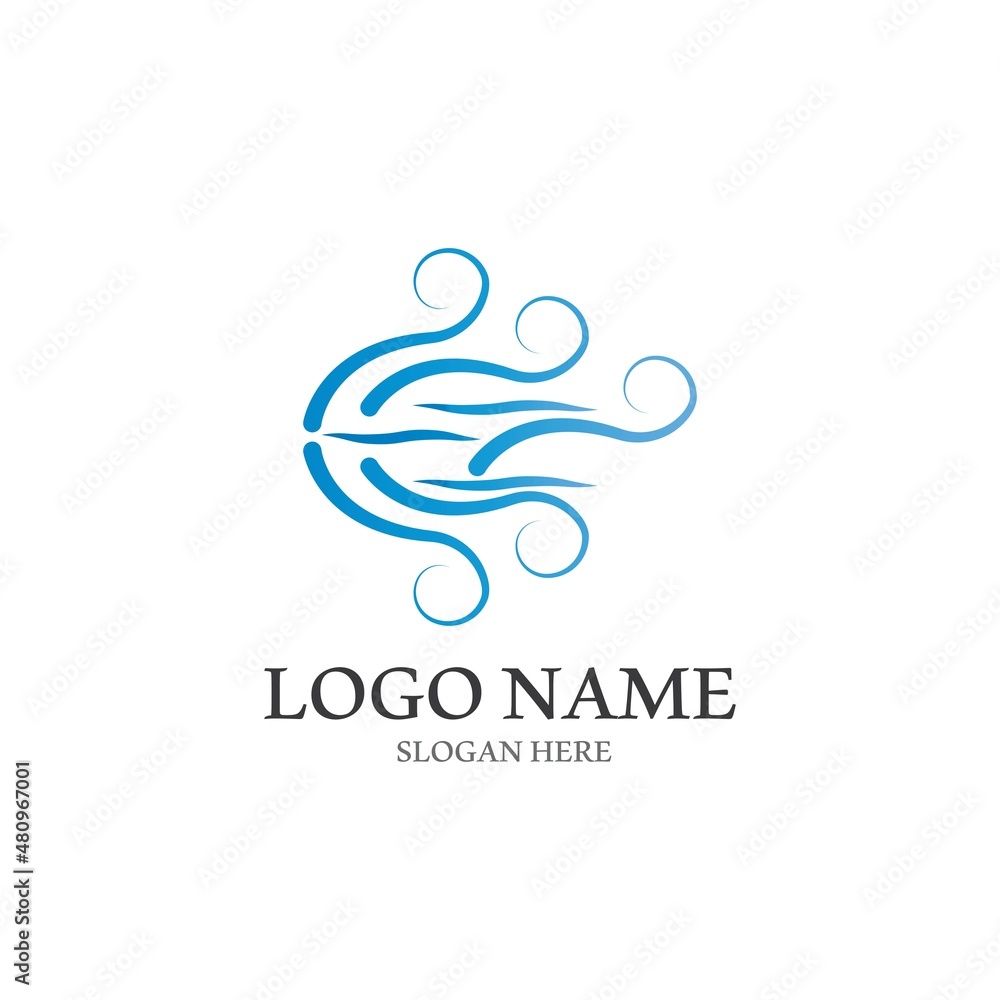 Obraz premium Wind icon vector illustration design